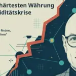 Illustration von Ulrich Watermann vor einer ansteigenden Krisenkurve zur Liquiditätskrise in Organisationen.