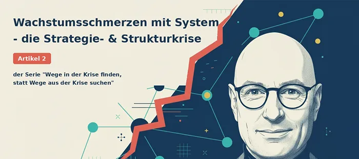 Ulrich Watermann vor einer Krisenkurve – Beitrag zur Strategie- und Strukturkrise in Organisationen.